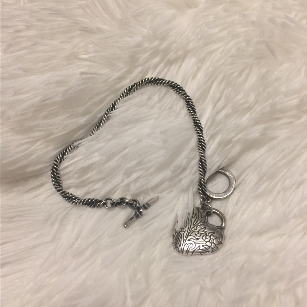 Ralph Lauren RL Heart Toggle Silver Bracelet